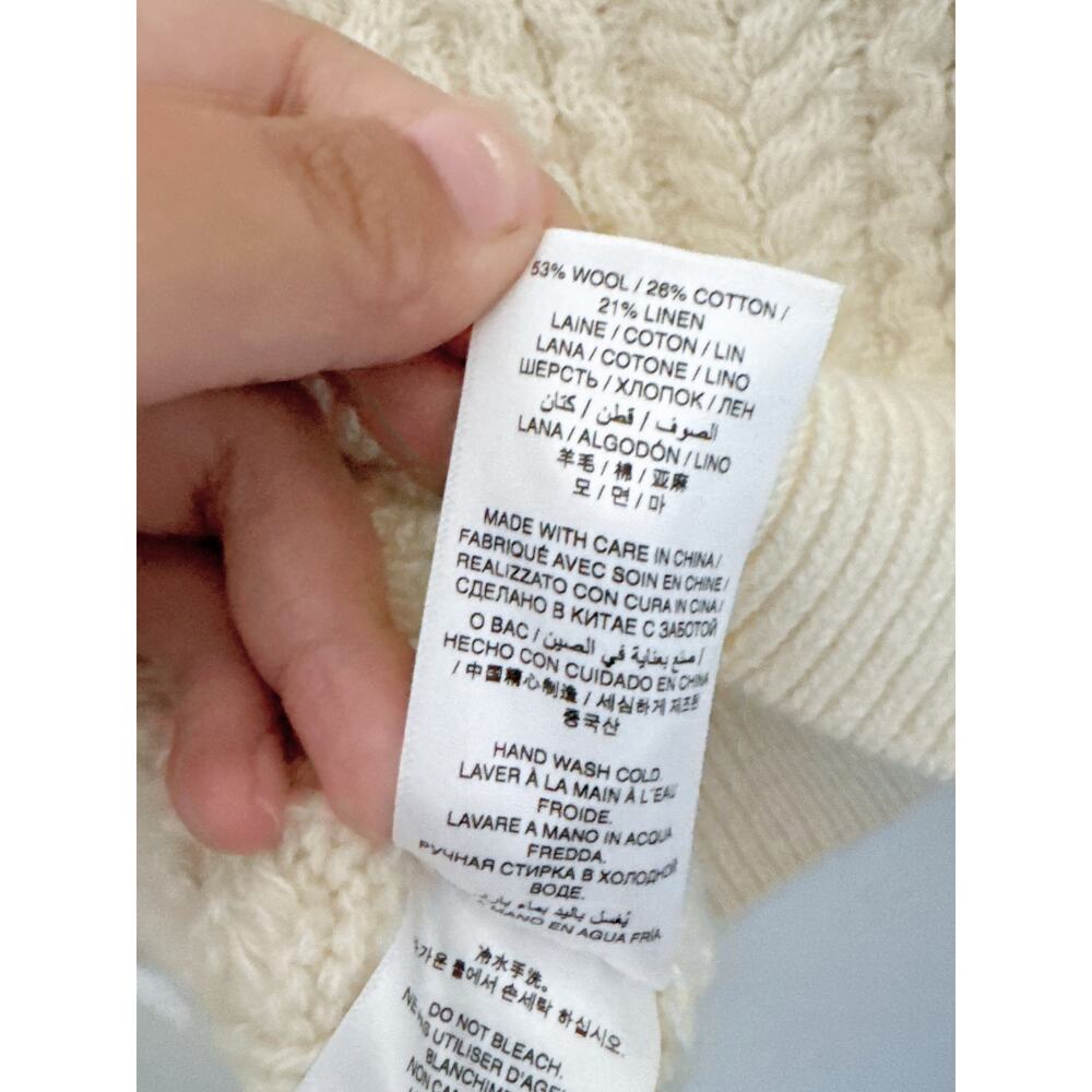 Doen Marilene wool blend cardigan ivory M - Picture 9 of 9